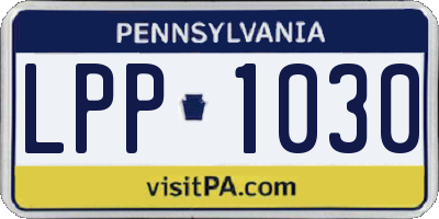 PA license plate LPP1030
