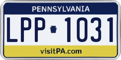 PA license plate LPP1031