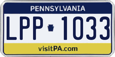 PA license plate LPP1033