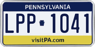 PA license plate LPP1041