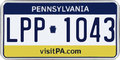 PA license plate LPP1043