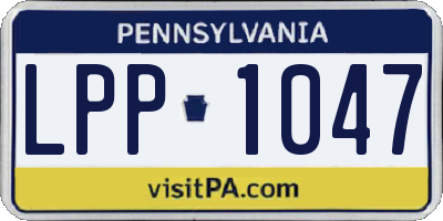 PA license plate LPP1047