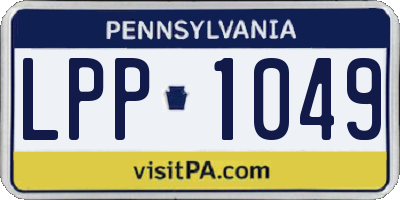 PA license plate LPP1049