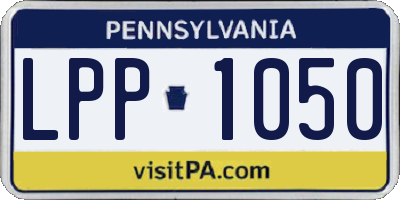 PA license plate LPP1050