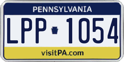 PA license plate LPP1054