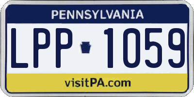 PA license plate LPP1059