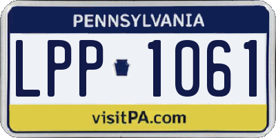 PA license plate LPP1061
