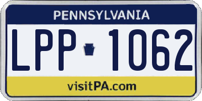 PA license plate LPP1062