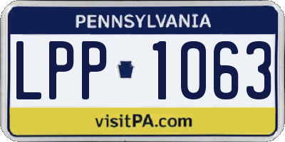 PA license plate LPP1063