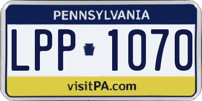 PA license plate LPP1070