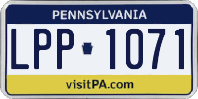 PA license plate LPP1071