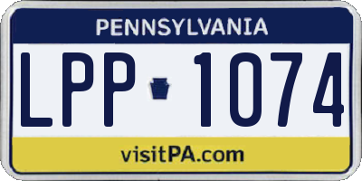 PA license plate LPP1074