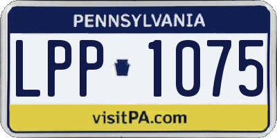 PA license plate LPP1075