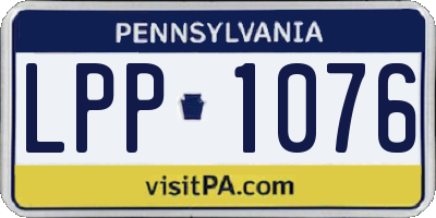 PA license plate LPP1076