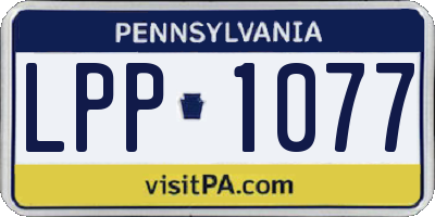 PA license plate LPP1077