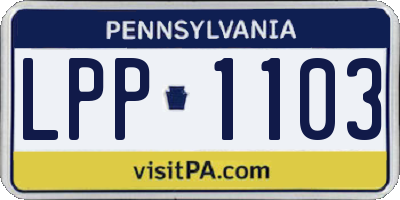 PA license plate LPP1103