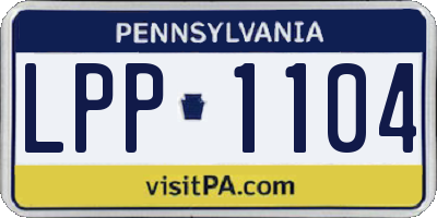 PA license plate LPP1104