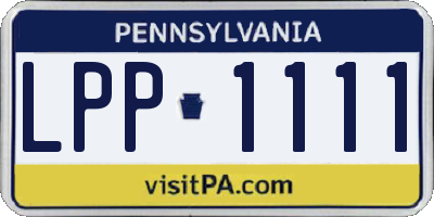 PA license plate LPP1111