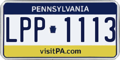 PA license plate LPP1113