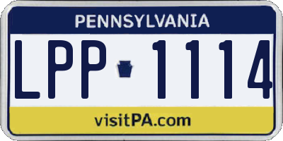 PA license plate LPP1114