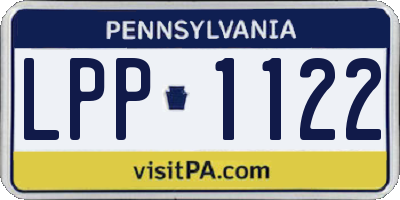 PA license plate LPP1122