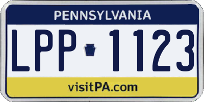 PA license plate LPP1123