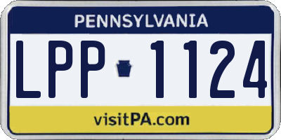 PA license plate LPP1124