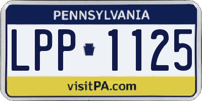 PA license plate LPP1125