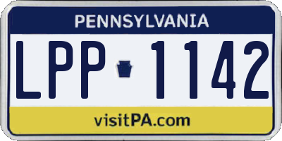 PA license plate LPP1142