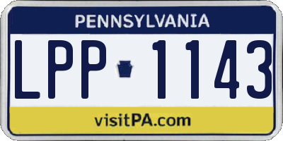 PA license plate LPP1143