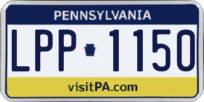 PA license plate LPP1150