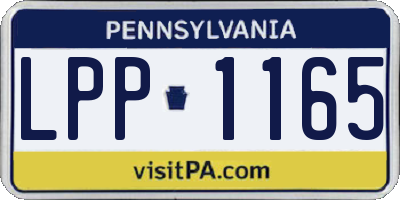 PA license plate LPP1165