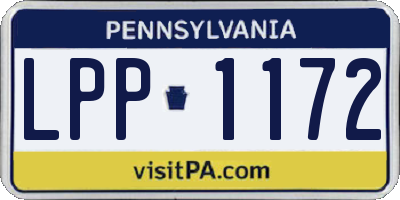 PA license plate LPP1172