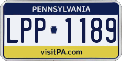 PA license plate LPP1189