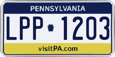 PA license plate LPP1203