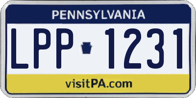 PA license plate LPP1231
