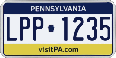 PA license plate LPP1235