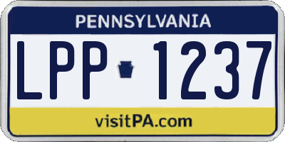 PA license plate LPP1237