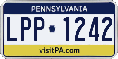 PA license plate LPP1242