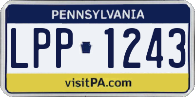PA license plate LPP1243