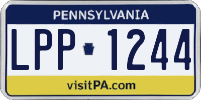 PA license plate LPP1244