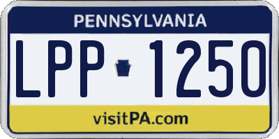 PA license plate LPP1250