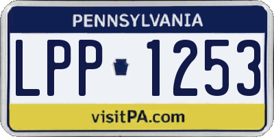 PA license plate LPP1253