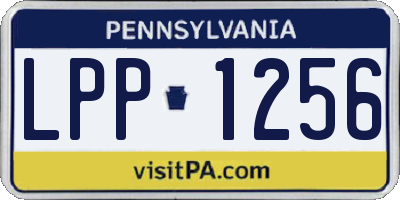 PA license plate LPP1256