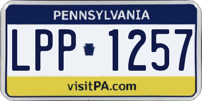 PA license plate LPP1257