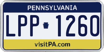 PA license plate LPP1260
