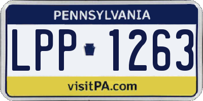 PA license plate LPP1263