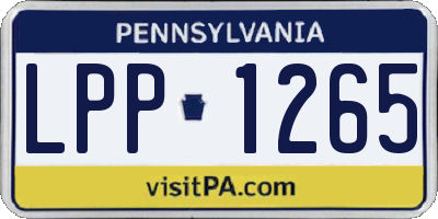 PA license plate LPP1265