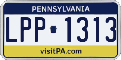 PA license plate LPP1313