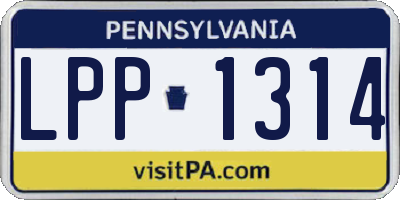 PA license plate LPP1314